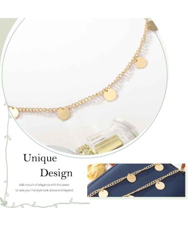 Zoestar Boho Sequins Head Chain Gold Hair Jewelry Festival Prom Headpiece Bridal Tassel Hair Accessories Fashion Headband for Women and Girls - Buy Online on SooperMarket.com