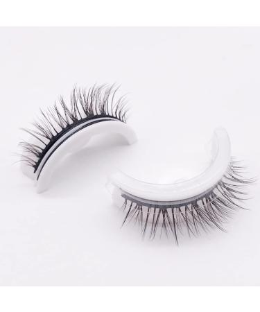 reusable eyelashes Self Adhesive Eyelashes Reusable Waterproof Fake Eyelashes Natural Realistic Fluffy Lashes 2Pair - Buy Online on SooperMarket.com