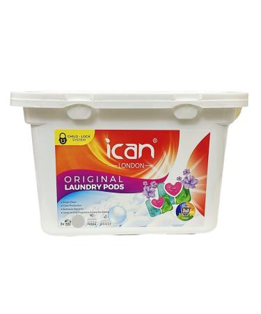 Ican laundry 3 in 1 washing pods Washing Liquid Laundry Detergent Tablets Capsules 50 x 10g pods