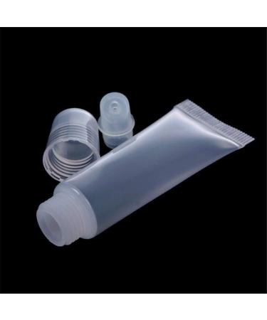 Refillable Clear Lip Balm Tube 10ml | Empty Cosmetic Container for Lip Gloss & Travel Makeup Accessories - Buy Online on SooperMarket.com