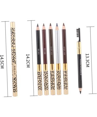 MUSISALY 2pcs Long Lasting Eyebrow Pencils Leopard Eyeliner Pencil Eyebrow Brush for Women Puff Head Wooden 1 count (Pack of 1) As Shown - Buy Online on SooperMarket.com