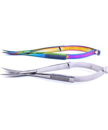 Micro Scissors Stainless Steel for Face Hair & Eyelashes | Curved Grafting Tool - Best International Shipping - Buy Online on SooperMarket.com