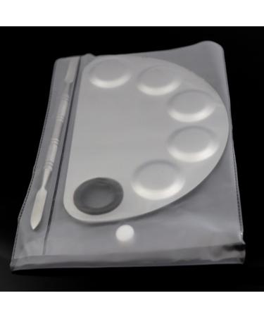 Stainless Steel 5-Well Makeup Palette & Spatula - Perfect for Cosmetic Blending - Buy Online on SooperMarket.com