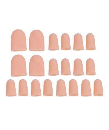 Toe Cushion Tube ANGGREK 10 Pairs Toe Protector Men Women Silicone Pain Relief Toe Cap for Corns Callus Blisters Toenails Loss Protect Toe from Rubbing and Other Painful Toe Problems