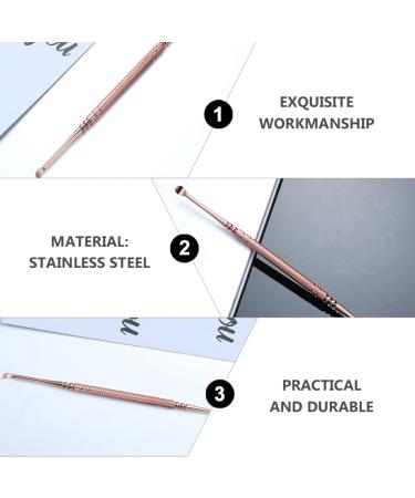 5pc Spring Earpicks Wax Curette Set - Stainless Steel Ear Cleaner for Adults | Comfortable and Sturdy Earwax Remover with Simple End Design - Buy Online on SooperMarket.com