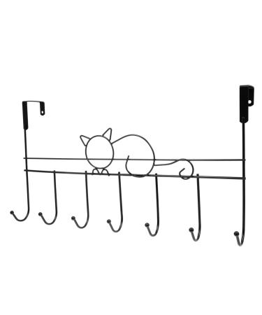 KOMBIUDA Wrought Iron Door Hook Coat Hangers Back Door Iron Hook Door Mount Coat Hook Cartoon Plate