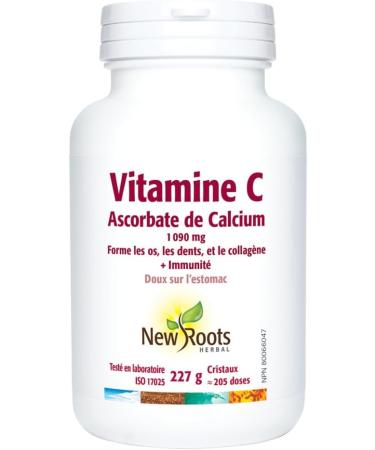 New Roots Herbal - Calcium Ascorbate - 227g - Crystals 100% Pure - Contains Vitamin C - Buy Online on SooperMarket.com