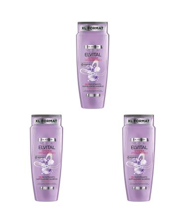 L'Or al Paris Elvital Moisturizing Shampoo in XL Format for shiny and healthy hair with hyalurone for a moisture boost Hydra Hyaluronic 700 ml (pack with 3) 700 ml (3 -pack)
