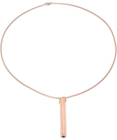 Mindful Breathing Necklace Skin Friendly Stress Relief Mindful Necklace Titanium Steel for Women for Daily Wear Rose Gold - Buy Online on SooperMarket.com