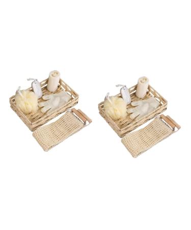 Healeved 2 Sets Bath Flower Bath Set Skincare Set for Women Women s Suits Skincare Sets Skin Cleaning Scrubbers Bathing Skin Scrubber Foot Scrubbing Tool Foot File Body Clean Tool Bath Tool As Shownx2pcs 30x20cmx2pcs