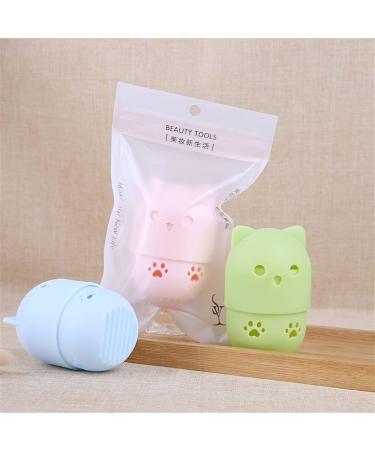 U-K 1 Pc Silicone Makeup Sponge Holder Cat Shaped Travel Case Foundation Sponge Carrying Bag Beauty Blender Holder Capsule Cosmetic Sponge Drying Rack (Random Color) Nice Design as shown - Buy Online on SooperMarket.com