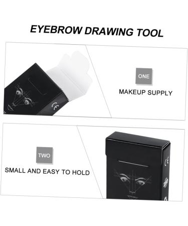 BELLIFFY 1box Eyebrow Drawing Tool Ink Eyebrow Tattoos Ruler Brow Mapping Wire Ruler 6x4.5cm Black - Buy Online on SooperMarket.com
