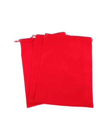Baluue 3pcs Hair Dryer Storage Bag Hair Blower Bags Hair Dryer Drawstring Bags Hair Dryer Bags Flannel Red