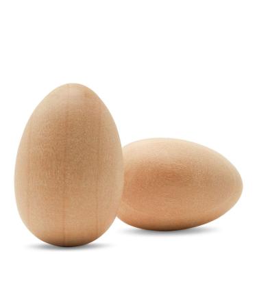 Unfinished Wood Easter Craft Eggs 1-1/8 inch Pack of 24 Small Wooden Craft Eggs for Decorating and Easter Egg Ornaments by Woodpeckers 24 1-1/8 inch