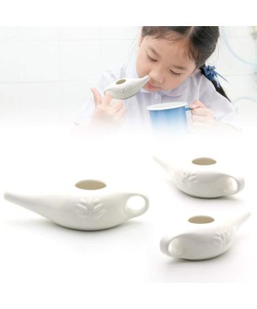 boomprospect Sinus Wash Pot Ceramic Neti Pot for Nasal Cleansing | Compact and Travel-Friendly Design | Natural Treatment for Sinus White - Buy Online on SooperMarket.com