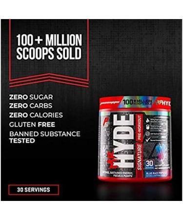 Mr Hyde NitroX Pre-Workout | Pre-Workout Powder for Energy Pumps Powder & Focus | Powered by 400mg Caffeine L-Citrulline Creatine HCL | 225g 60 Servings (Peach) - Buy Online on SooperMarket.com