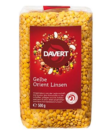 Buy Davert Organic Yellow Orient Lentils - 6 x 500g | International Shipping Available - Healthy & Nutritious Legumes - Buy Online on SooperMarket.com