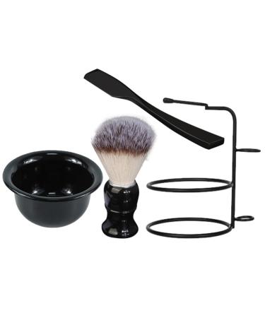 FOMIYES Cleaning Brush Shaving Kit for Men 3 in 1 Shaving Set Includes Shaving Brush Shaving Bowl Razor and Brush Holder Male Shaving Set Hand Tools