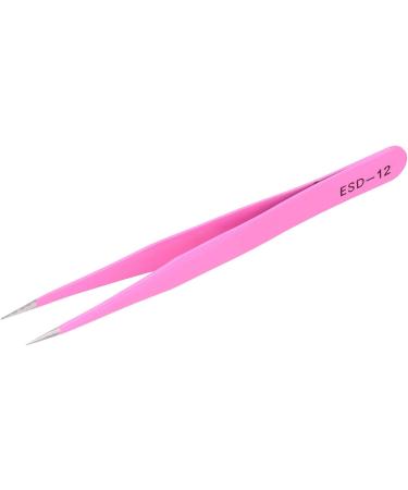 Lash Tweezers 2 Types Straight and Curved Tip Tweezers Nipper Stainless Steel Eyelashes Tweezers Accurate Portable Pincet for Eye Lashes Grafting Extension(ESD - Buy Online on SooperMarket.com