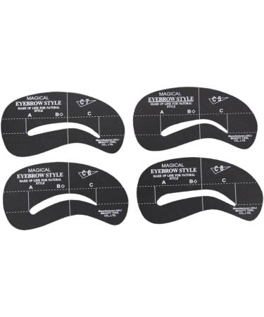 24pcs 6 Sets eyebrows shape eyebrow templates stencils Eyebrow stencils mold cosmetic card - Buy Online on SooperMarket.com