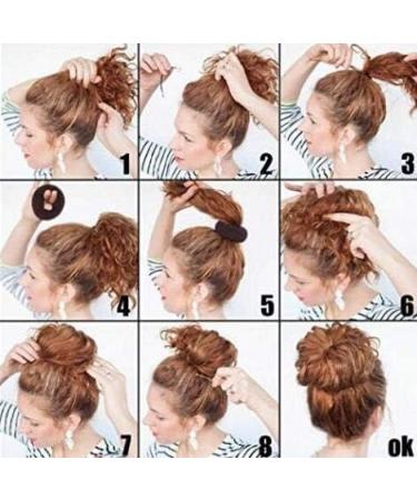 3PCS(Small+Medium+Large) Women Hair Bun Maker Styler Rings Donut Buns Doughnut Shaper Chignon Former Bun Updo Hair Styling Accessories Black - Buy Online on SooperMarket.com