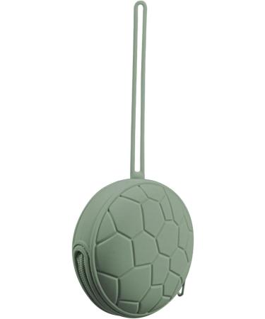 Baok Silicone Pacifier Travel Case | Portable Pacifier Holder with Zip Lanyard | Diaper Bag & Stroller Accessory in Green - Buy Online on SooperMarket.com