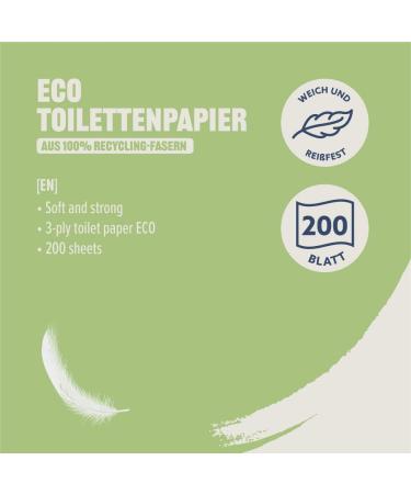 By Amazon Eco Toilet Paper - 100% Recycled Fibers 3-Ply 200 Sheets 8 Rolls (4 Pack) - Sustainable Soft & Eco-Friendly - Buy Online on SooperMarket.com