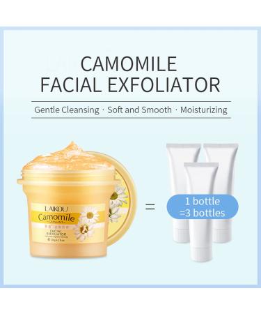 Camomile Face Exfoliator Gel Scrub Gentle Body & Facial Peeling for Deep Pore Cleansing | Smooth & Tender Skin - Buy Online on SooperMarket.com