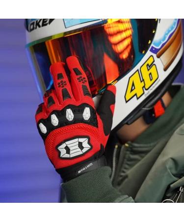 Seibertron Dirtpaw Touch Screen Gloves for Kids & Adults - BMX MX MTB Cycling Gloves - Red Racing Gloves for Motocross & ATV - Buy Online on SooperMarket.com