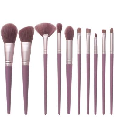 DFHBFG Makeup Brush Set - 10 Soft Hair Brushes for Blush Powder & Foundation | Universal Long Pole Design - Buy Online on SooperMarket.com