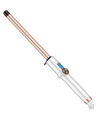 3/4 Inch Extra Long Barrel Curling Wand Ceramic Tourmaline Curling Wand Professional Dual Voltage with Adjustable Temperature