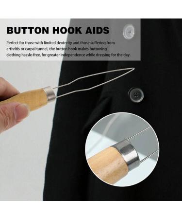 Clothes Shirts Pull Hand Zipper Puller Helper Button Aids Hook E3U5 Tool Arthritis Kit Aid Helper Wooden-universal - Buy Online on SooperMarket.com