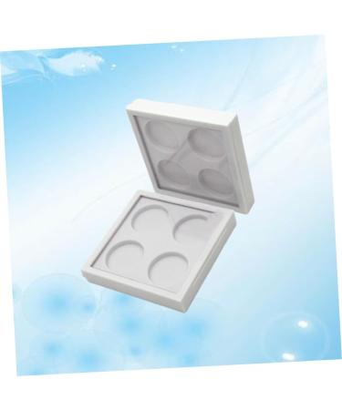 FOYTOKI 2pcs 4 Eyeshadow Palette Empty Eyeshadow Case Empty Lipstick Aluminum Tin Jars Eyeshadow Pan White - Buy Online on SooperMarket.com