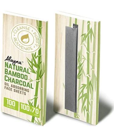 Natural Bamboo Charcoal Oil Blotting Sheets - Oil Absorbing Tissues for Oily Skin - Beauty Blotters for Excess Shine - Organic Blot Papers - Facial Skin Care - 3 Pack - Buy Online on SooperMarket.com