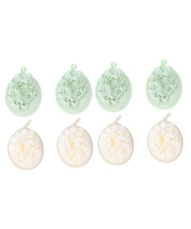 Angoily 8 Pcs Pure Flower Bath Ball Oval Body Cleaning Shower Balls Shower Loofah Bath Scrubber for Body Mesh Shower Ball Body Loofah Sponge Pe Mesh Material Japanese-Style Wipe