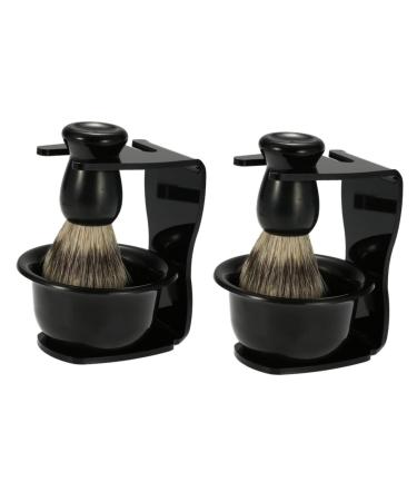 Cabilock 2pcs Shaving Brush Holder Shaving Brush Stand Shaving Razor mediumx2pcs Blackx2pcs