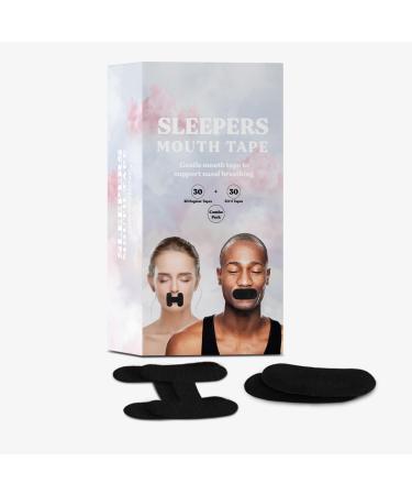 Sleepers Combo Mouth Tape | Premium Advanced 60 Pack Anti Snoring Strips for Improved Sleeping and Nasal Breathing Aid | Instant Snore Stopper Comfortable Hypoallergenic and Easy to Use