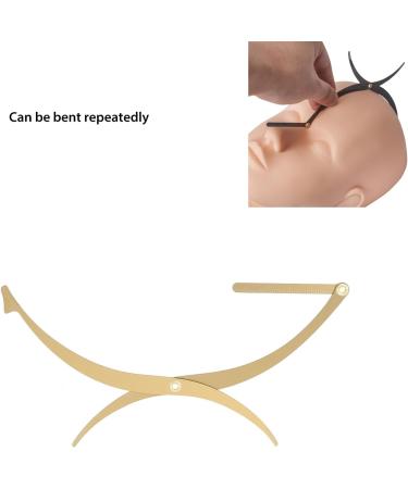 Microblading Eyebrow Ruler Eyebrow Stencil Ruler 3 Point Positioning for Salon (Gold) - Buy Online on SooperMarket.com