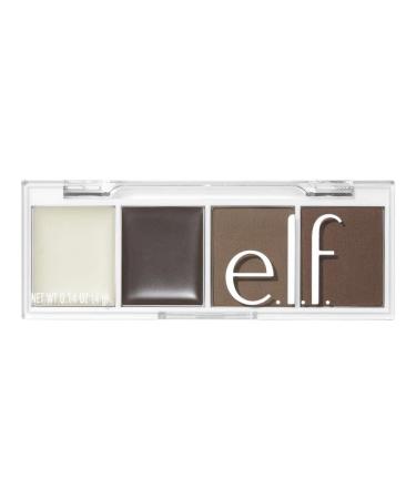 e.l.f. Bite-Size Brow  Mini Brow Quad with Ultra-Pigmented Waxes & Powders  Eyebrow Grooming & Makeup Kit  Neutral Brown  0.14 Oz