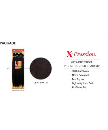 Sensationnel 6X X-Pression Pre-Stretched Braid 58 in (4) - Buy Online on SooperMarket.com