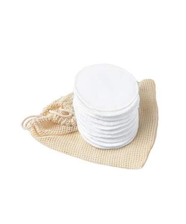 ZIEM 10PCS Reusable Cotton Rounds Makeup Remover Cotton Pads Reusable Facial sing Rounds Toner Pads Makeup Wipes with Laundry Bag Bamboo Washable Facial Rounds
