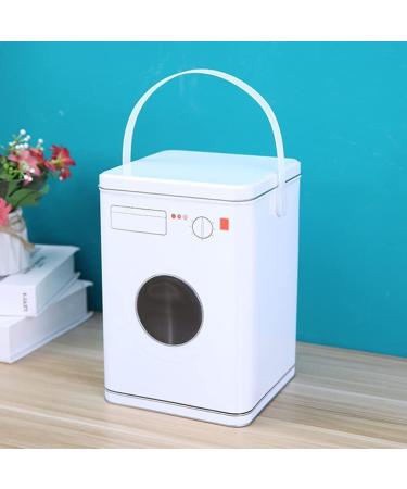 ISAKEN Washing Powder Storage Metal Laundry Powder Storage Box Washing Powder Bucket Detergent Box Laundry Detergent Dispenser Laundry Powder Storage Box Container White - Buy Online on SooperMarket.com