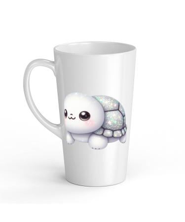 White Ceramic Baby Turtle Mug - Large 483 ml Perfect for Hot Chocolate or Milk Fun and Easy to Use