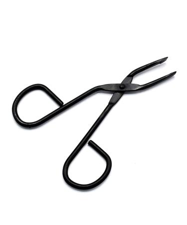 LAJA Imports 'Eyebrow Tweezer Full Black Stainless Steel Professional Scissors Shaped Slant Tip Tweezer Clip For Women Makeup Accessories