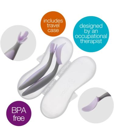 Boysenberry Toddler Cutlery Set with Unique Fork and Spoon | Easy Grip Utensils for Kids - Buy Online on SooperMarket.com