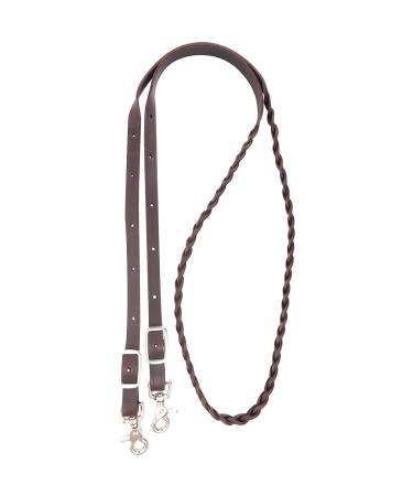 Martin Saddlery Latigo Braided 3-Strand Roping Rein 5/8-inch Thick Buckle Snap Ends