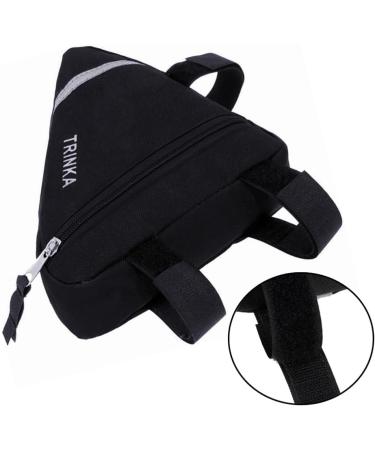 Buy Qitidasen Waterproof Bicycle Triangular Bag - Reflective Double-Sided Front Tube Frame Pocket (Black) for Safe Night Riding | International Shipping Available - Buy Online on SooperMarket.com