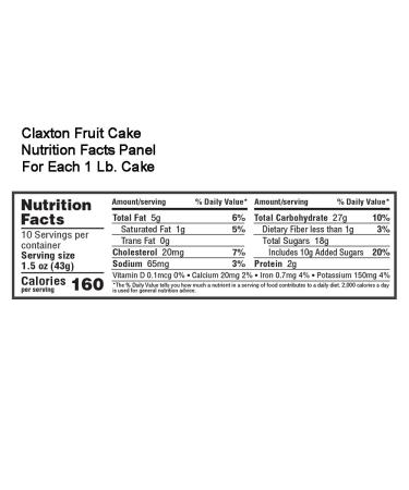 Claxton Fruit Cake - 2 Regular & 2 Dark 1lb Cakes - Buy Online on SooperMarket.com