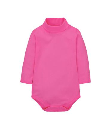 CuteOn Baby Boys Girls Turtleneck Cotton Bodysuit Jumpsuit Rose 2 Years 24 Months Rose