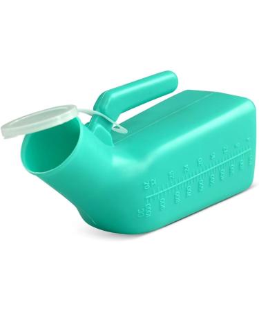 Male Urinal Bottle Thick Portable urinals for Men Pee Bottles with Lid 32oz./1000mL Spill Proof Urinal Bottle for Hospital Car Travel outdoor Emergency Camping Elderly & Incontinence(2PACK) - Buy Online on SooperMarket.com